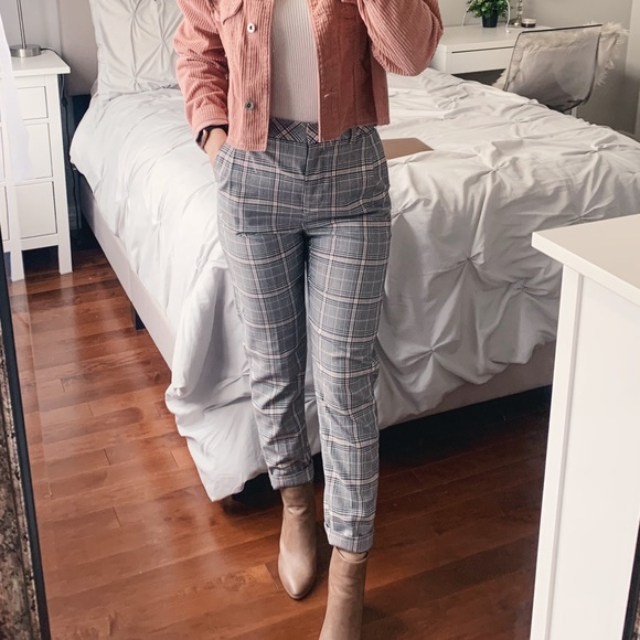 RW&Co Ankle Length Trousers | Plaid Trousers - Picture 6 of 6